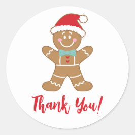 Pegatina Redonda Navidades Holiday Gingerbread Gracias