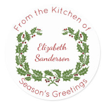 Navidades holly wreath Home Baking