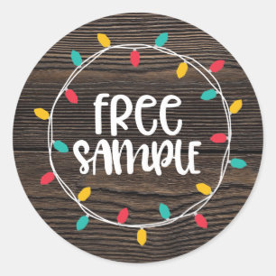 Pegatina Redonda Navidades iluminan muestra libre