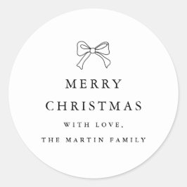 Pegatina Redonda Navidades inundan vacaciones personalizadas en bla