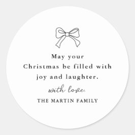 Pegatina Redonda Navidades inundan vacaciones personalizadas en bla