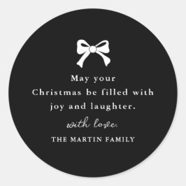 Pegatina Redonda Navidades inundan vacaciones personalizadas en bla