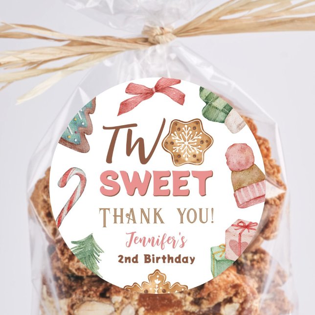 Pegatina Redonda Navidades Invierno 2 Chica de cumpleaños Cute Cook (Subido por el creador)