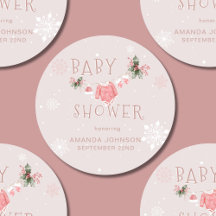 Navidades invierno hace frío fuera de Baby Shower