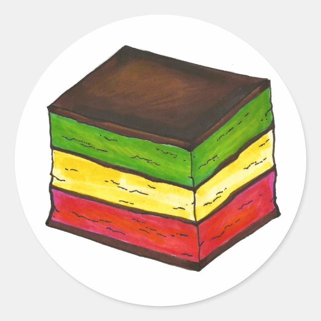 Pegatina Redonda Navidades italianos arcoiris de siete capas, galle (Anverso)