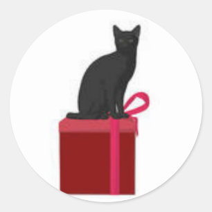 Pegatina Redonda Navidades Kitty