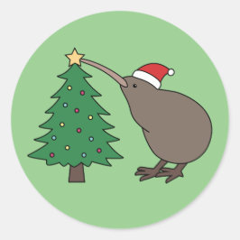 Pegatina Redonda Navidades Kiwi