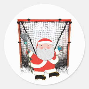 Pegatina Redonda Navidades Lacrosse