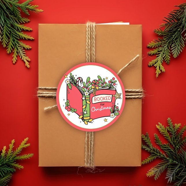 Pegatina Redonda Navidades Libros leyendo (Subido por el creador)