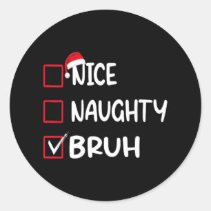 Pegatina Redonda navidades lindos bruh premium t-