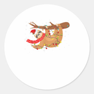 Pegatina Redonda Navidades Llenos Encenden Lemas Divertidas Xm