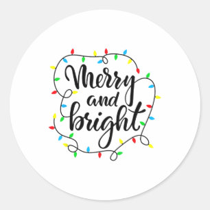 Pegatina Redonda Navidades Madres Y Brillantes Familia Pajamas Mata