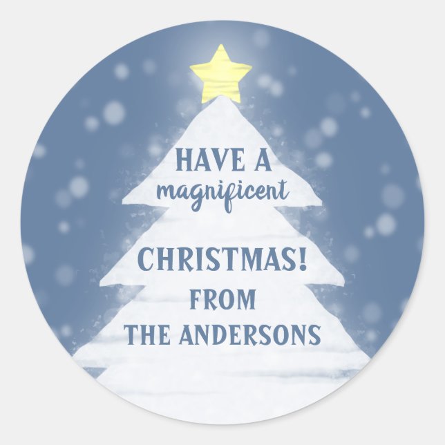 Pegatina Redonda Navidades magníficos (Anverso)