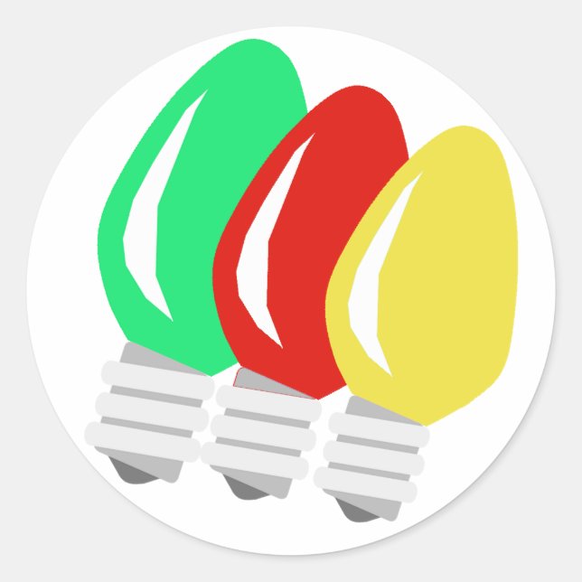 Pegatina Redonda Navidades merry y brillantes iluminan a Pegatinas (Anverso)