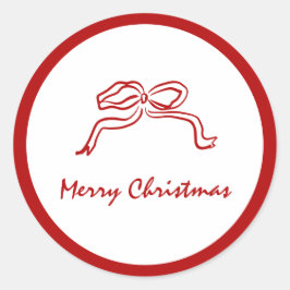 Pegatina Redonda Navidades modernos de Red Knot