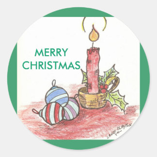 Pegatina Redonda Navidades - múltiples productos
