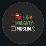 Pegatina Redonda Navidades musulmanes traviesos Pajamas Santa Claus<br><div class="desc">Navidades musulmanes traviesos Pajamas Santa Claus Xmas 1</div>