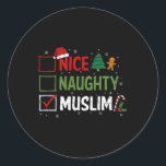 Pegatina Redonda Navidades musulmanes traviesos Pajamas Santa Claus<br><div class="desc">Navidades musulmanes traviesos Pajamas Santa Claus Xmas 1</div>