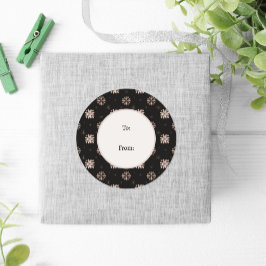 Pegatina Redonda Navidades nórdicos de vida silvestre Winter Nature