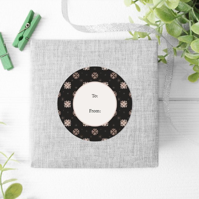 Pegatina Redonda Navidades nórdicos de vida silvestre Winter Nature (Subido por el creador)