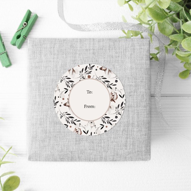 Pegatina Redonda Navidades nórdicos de vida silvestre Winter Nature (Subido por el creador)