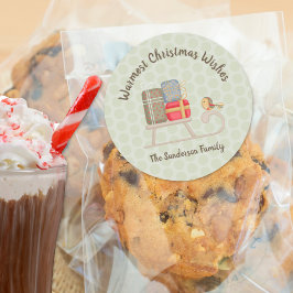 Pegatina Redonda Navidades nórdicos personalizados