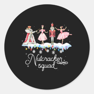 Pegatina Redonda Navidades Nuditos Ballet Mujeres Bailando Niños