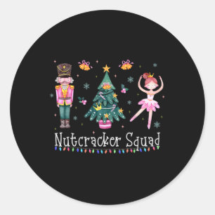 Pegatina Redonda Navidades Nuditos Ballet Mujeres Bailando Niños