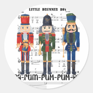 Pegatina Redonda Navidades Nutcracker