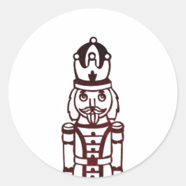 Pegatina Redonda Navidades Nutcracker