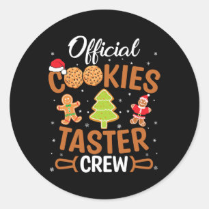 Pegatina Redonda Navidades oficiales de la Tripulación de Galletas