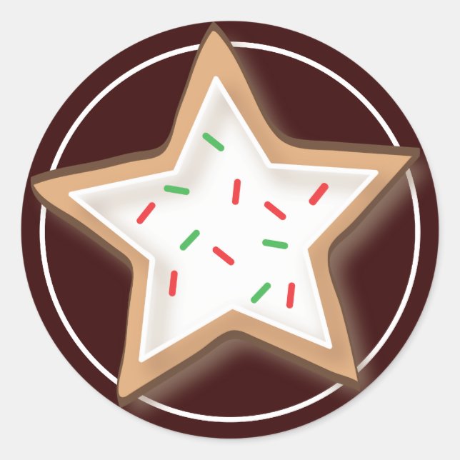 Pegatina Redonda Navidades Pegatinas de Cookie Yummy (Anverso)