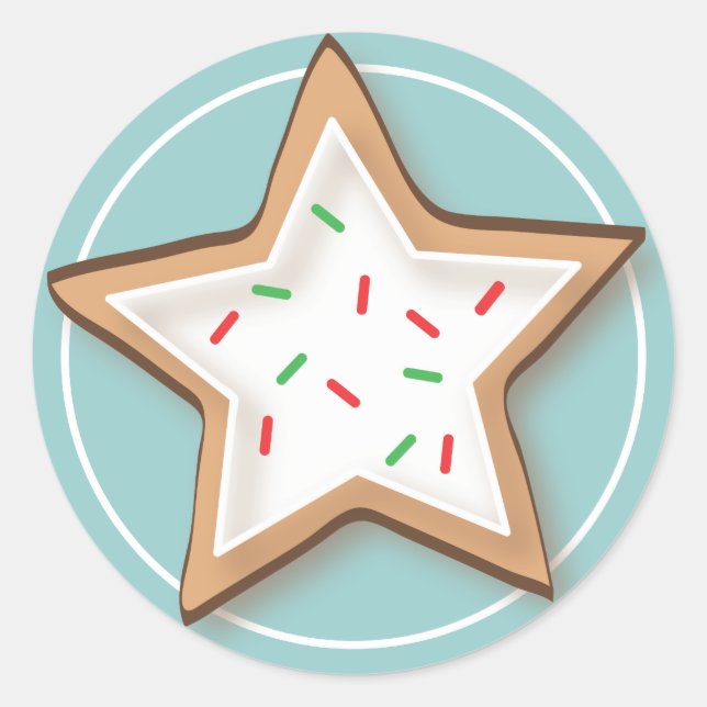 Pegatina Redonda Navidades Pegatinas de Cookie Yummy (Anverso)