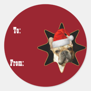 Pegatina Redonda Navidades pegatinas de etiquetas de regalo de Bull