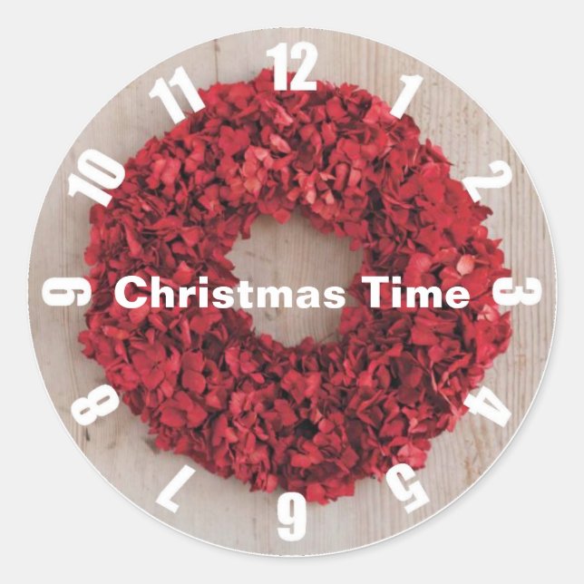 Pegatina Redonda Navidades Pegatinas de rehenes de guerra roja (Anverso)