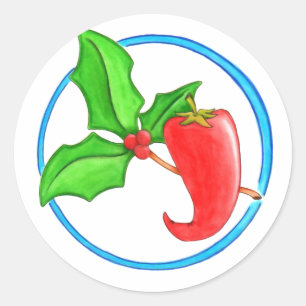 Pegatina Redonda Navidades Pepper