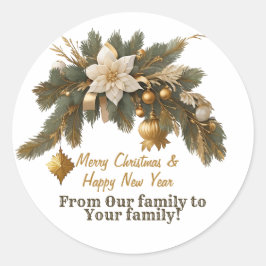 Pegatina Redonda Navidades personalizables