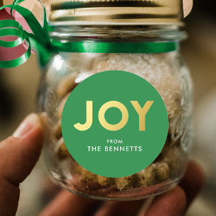 Pegatina Redonda Navidades personalizados de Relieve metalizado de 