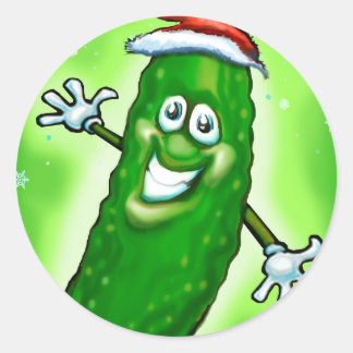 Pegatina Redonda Navidades Pickle