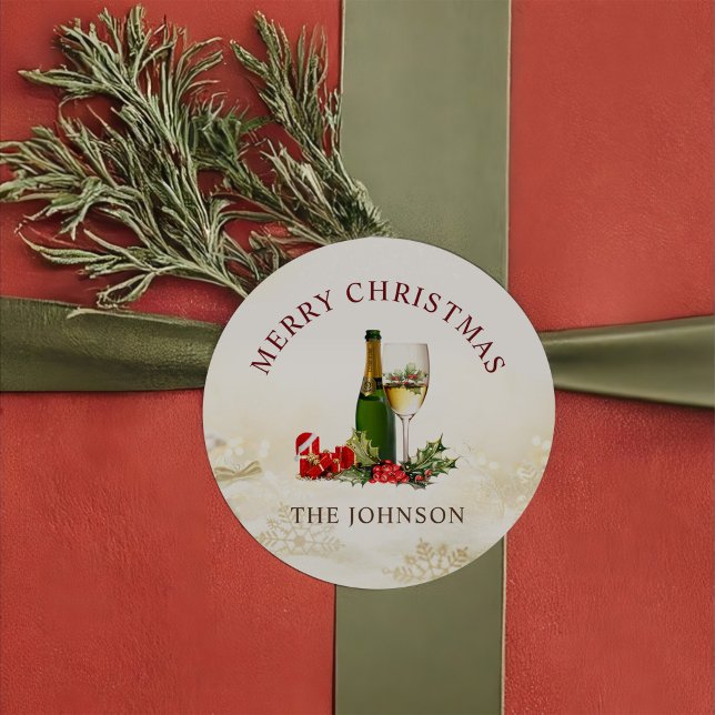 Pegatina Redonda Navidades Purpurina Fiesta de cócteles (Subido por el creador)