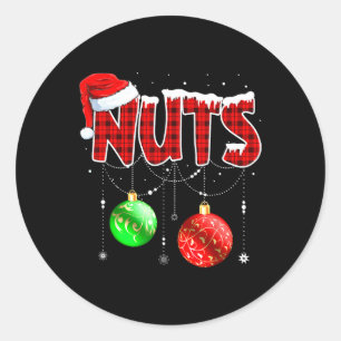 Pegatina Redonda Navidades que coinciden con castañas familiares de