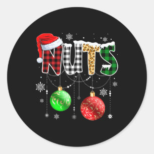 Pegatina Redonda Navidades que coinciden con castañas familiares de