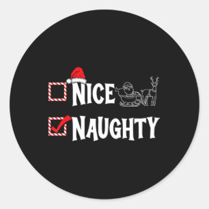 Pegatina Redonda Navidades Ratos O Agradables Lista A Pareja Ridícu