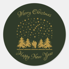 Pegatina Redonda Navidades religiosos Virgen María, San José, Jesús