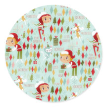 Navidades retro festín regalo de diversión y Pegat