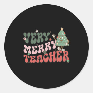 Pegatina Redonda Navidades Retro Maestros Muy Maestros