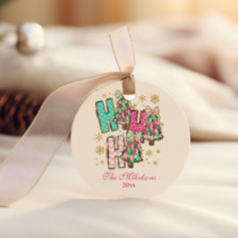 Pegatina Redonda Navidades retro-petulantes