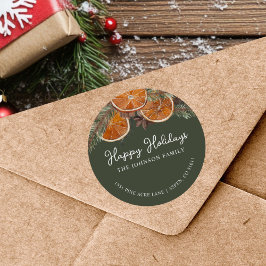 Pegatina Redonda Navidades rusos