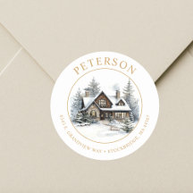 Navidades rusos Nuevas etiquetas de dirección de r