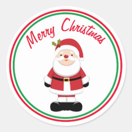Pegatina Redonda Navidades Santa Claus